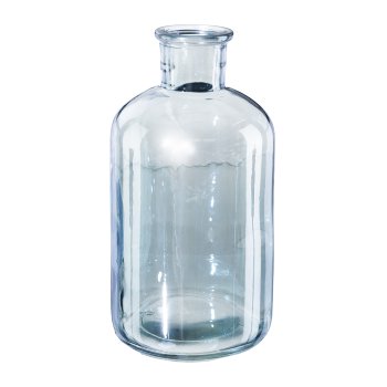 Glass Bottle Vase LUSTER, 6.5x12.5cm, blue