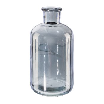 Glass Flat Vase Luster, 6,5x12,5cm, Grey