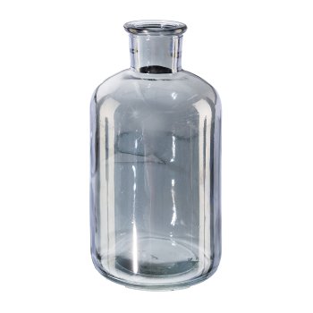 Glas Flachenvase LUSTER, 8,5x16cm, grau