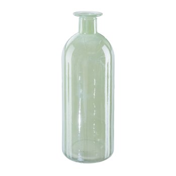 Glass Flat Vase Luster, 7x20,5 cm, Light Green