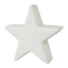 Ceramic Star Glittered, 10,2x3,5x9,8cm, White