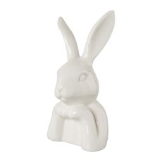 Ceramic Rabbit Bust, 13x11,6x23,6cm, White