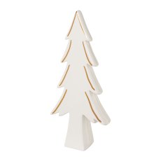 Ceramic tree CONTOUR, 7x2,5x15cm, white