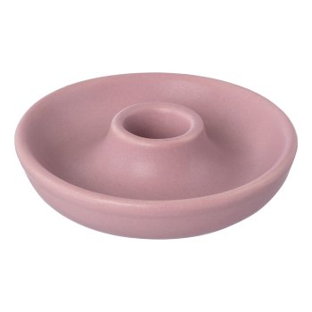 Porcelain candle holder plateMALMÖ, 3x9x9cm, pink