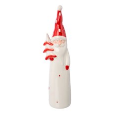Ceramic Santa Claus CLAUS, 25,5x7x5,5cm, red