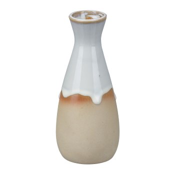 Ceramic Vase KORFU, 6,5x6,5x15cm, Light Brown