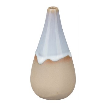Ceramic Vase KRETA, 5,6x5,6x11cm, Light Brown