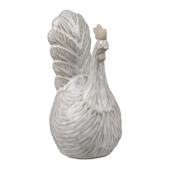 Porzellan Hahn PETER, 7x6x12,5cm, Weiß