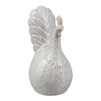 Porcelain rooster PETER, 7.5x9x16.5cm, white