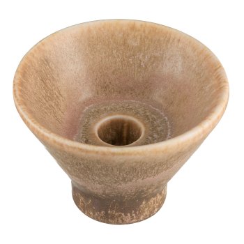 Porcelain candle holder, bowl, SAGRES 11x11x8cm, Khaki