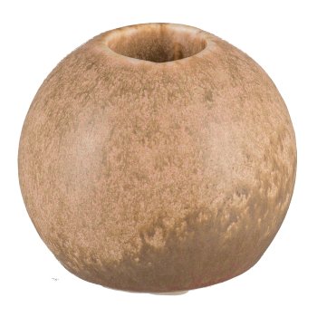 Porcelain candle holder, ball, SAGRES 7x7x6cm, khaki