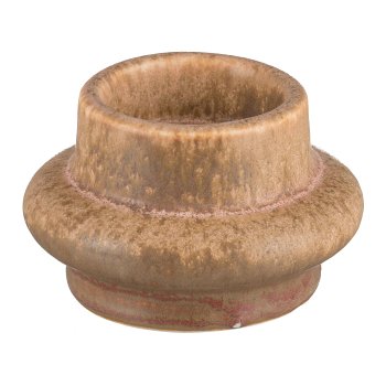 Porcelain candle holder, SAGRES 8x8x7cm, Khaki