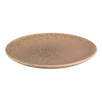 Porcelain plate, round, SAGRES 21x21x2cm, khaki
