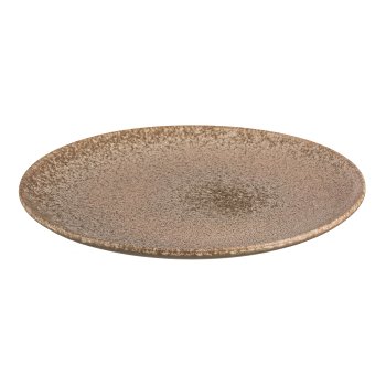 Porcelain plate, round, SAGRES 27x27x2.5cm, khaki