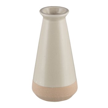 Porcelain vase RUSTIC 8.5x8.5x16cm, nature