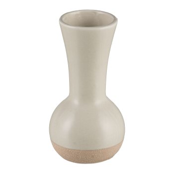 Porcelain vase RUSTIC 6.5x6.5x12cm, nature