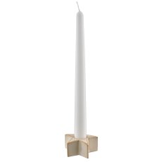 Porcelain candle holder star glazed, 6x6x3cm, beige