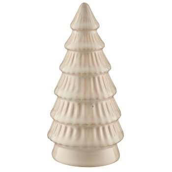 Glazed porcelain tree, 8x8x16cm, beige