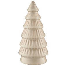 Porzellan Baum glasiert, 8x8x16cm, beige