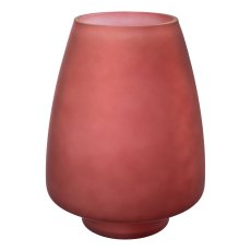 ELEGANCE Glass Vase, 21x27x27cm, coral