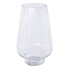 Glas Vase bauchig Schliff,