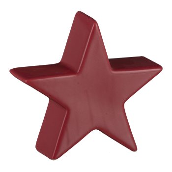 Porzellan Deko Stern, 16x16x5cm, granat