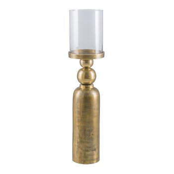 Aluminium candle holder, TWIST 23x23x104cm, brass