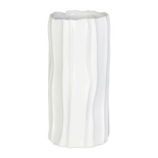 Ceramic Vase Leika, 10x10x20,5 cm, White