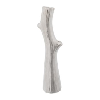 Ceramic Branch Vase, 25,5x7x6 cm, Silver