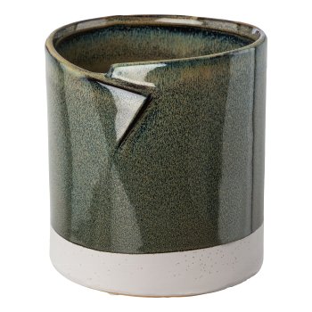 Ceramic crock PORTO, 12x11,5x10,5cm, grey