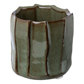 Ceramic planter LINUS, 7x7,5x7,5cm, ice blue