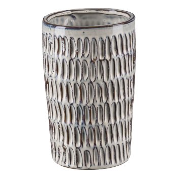 Keramik Vase SAGRES, 13x20cm, Rauchgrau