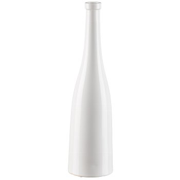 Ceramic Bottle Vase 9,5x9,5x35,5cm, white