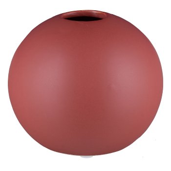 Keramik Kugel Vase 12x12x11cm, Granat, LEPURO