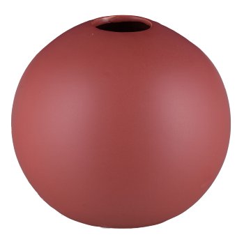 Keramik Kugel Vase 16x16x15cm, Granat, LEPURO