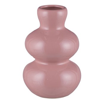 Keramik Vase, Bubble 13x13x21cm, Sandsteinrot, LEPURO
