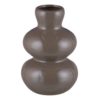 Ceramic vase, bubble 13x13x21cm, warm grey, LEPURO