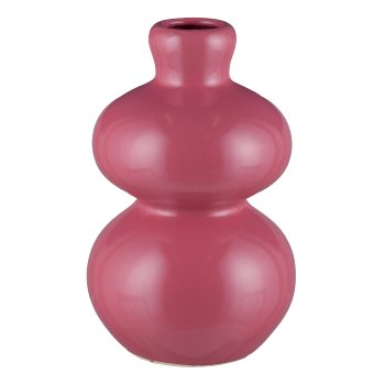 Ceramic vase, bubble 17x17x28cm, magenta, LEPURO