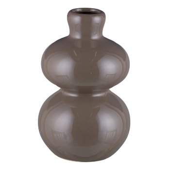 Ceramic vase, bubble 17x17x28cm, warm grey, LEPURO
