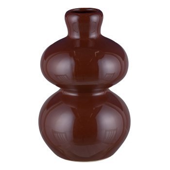 Keramik Vase, Bubble 17x17x28cm, Walnuss, LEPURO