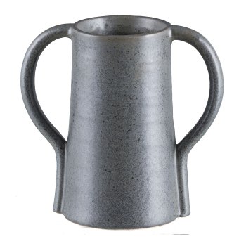 Ceramic handle vase 16.5x10x16cm, mud