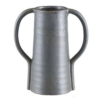 Ceramic handle vase 19x11x21.5cm, mud