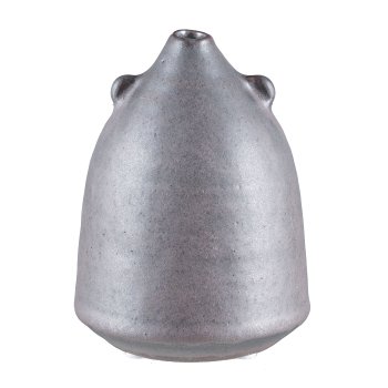 Keramik Vase m.Henkelchen 11x11x15cm, Edelstahl