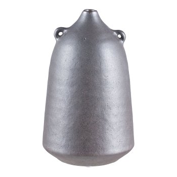Ceramic vase with handle 14x14x23cm, stainless steel