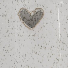 Ceramic vase SWEETS, with heart emblem, 24x12x12cm, white, Lepuro