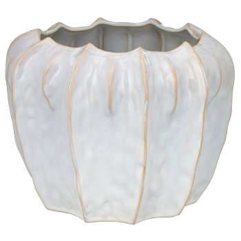 Ceramic planter honeycomb shape, 23.5x23.5x17cm, white