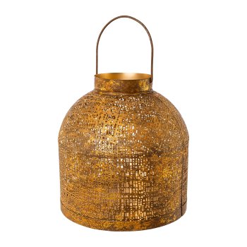 Metal lantern with handle ETIENNE, 12x12x25cm,