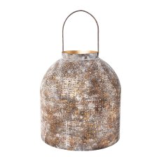 Metal Lantern with Handle Etienne, 13x13x30cm, Pink