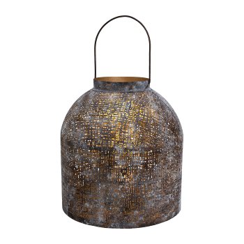 Metal Lantern with Handle Etienne, 13x13x30cm, Pink