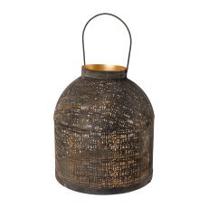 Metal Lantern with Handle Blackness, 25x25cm, Black